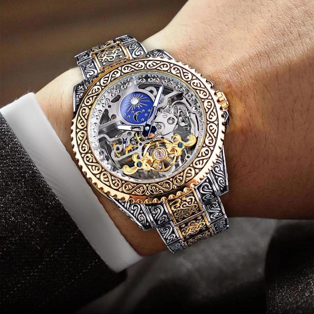High-End Retro Men's Fully Aut - огляд і ціна Luxury Watch Engraving