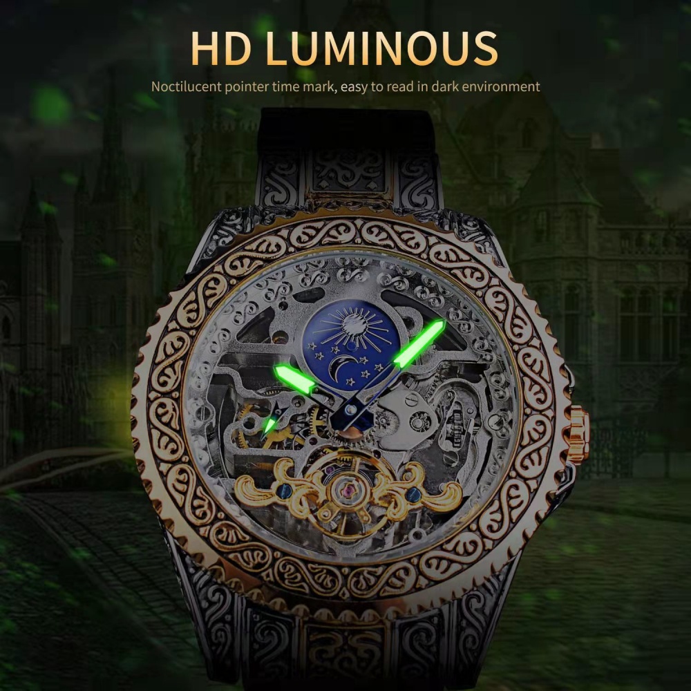High-End Retro Men's Fully Aut - огляд і ціна Luxury Watch Engraving