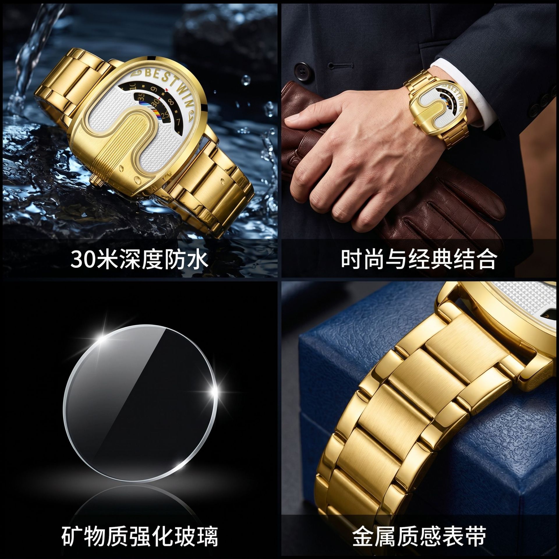 Gold Top Brand Luxury Men Watc - огляд і ціна Luxury Watch Gold