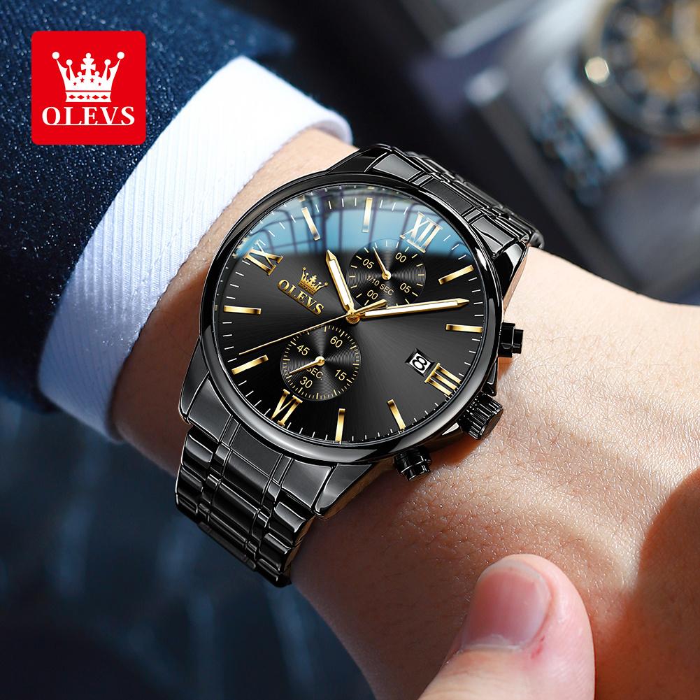 OLEVS 2886 Classic Black Quart - огляд і ціна Luxury Watch Manufacturers