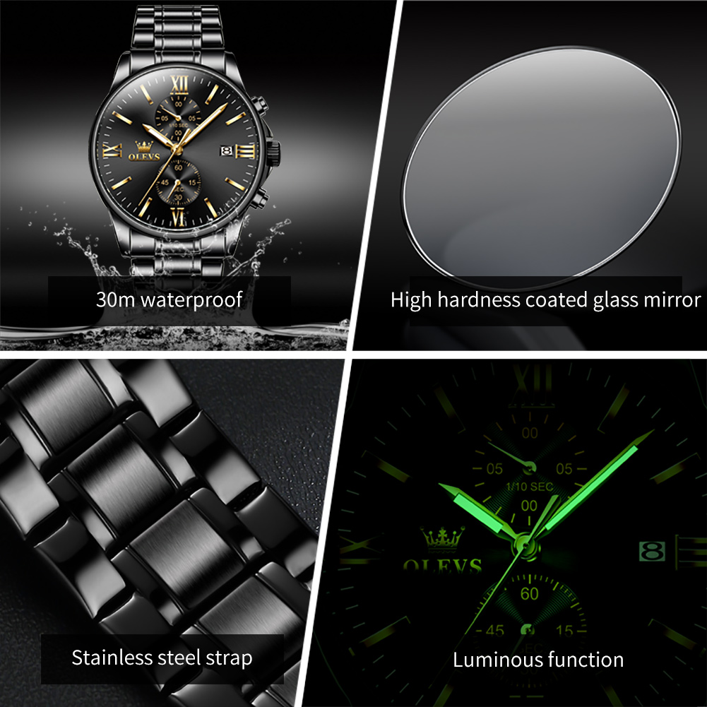 OLEVS 2886 Classic Black Quart - огляд і ціна Luxury Watch Manufacturers