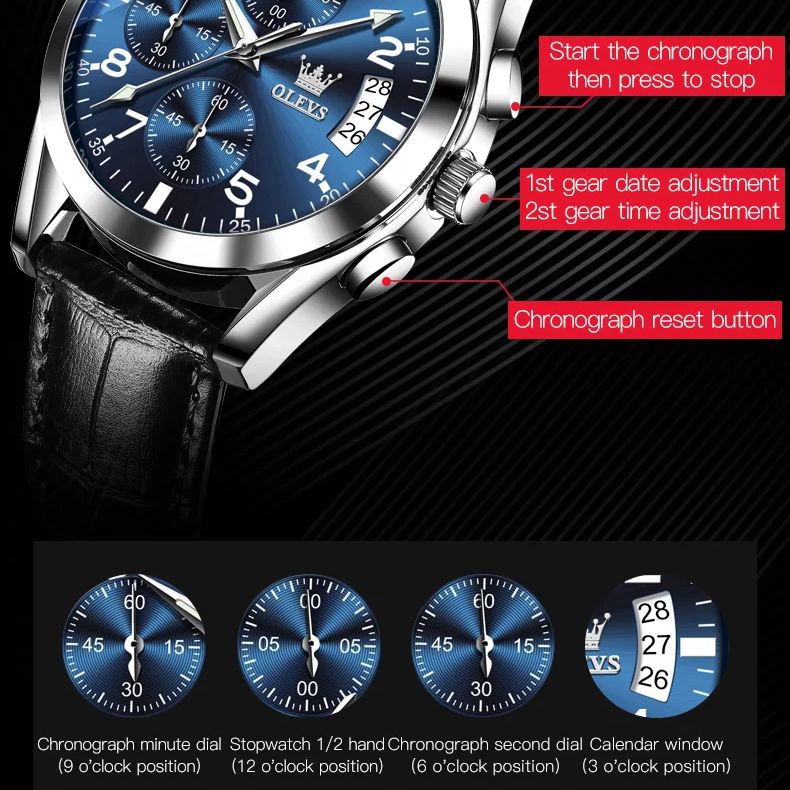 OLEVS 2878 Men Watch Brand Lux - огляд і ціна Luxury Watch Zone