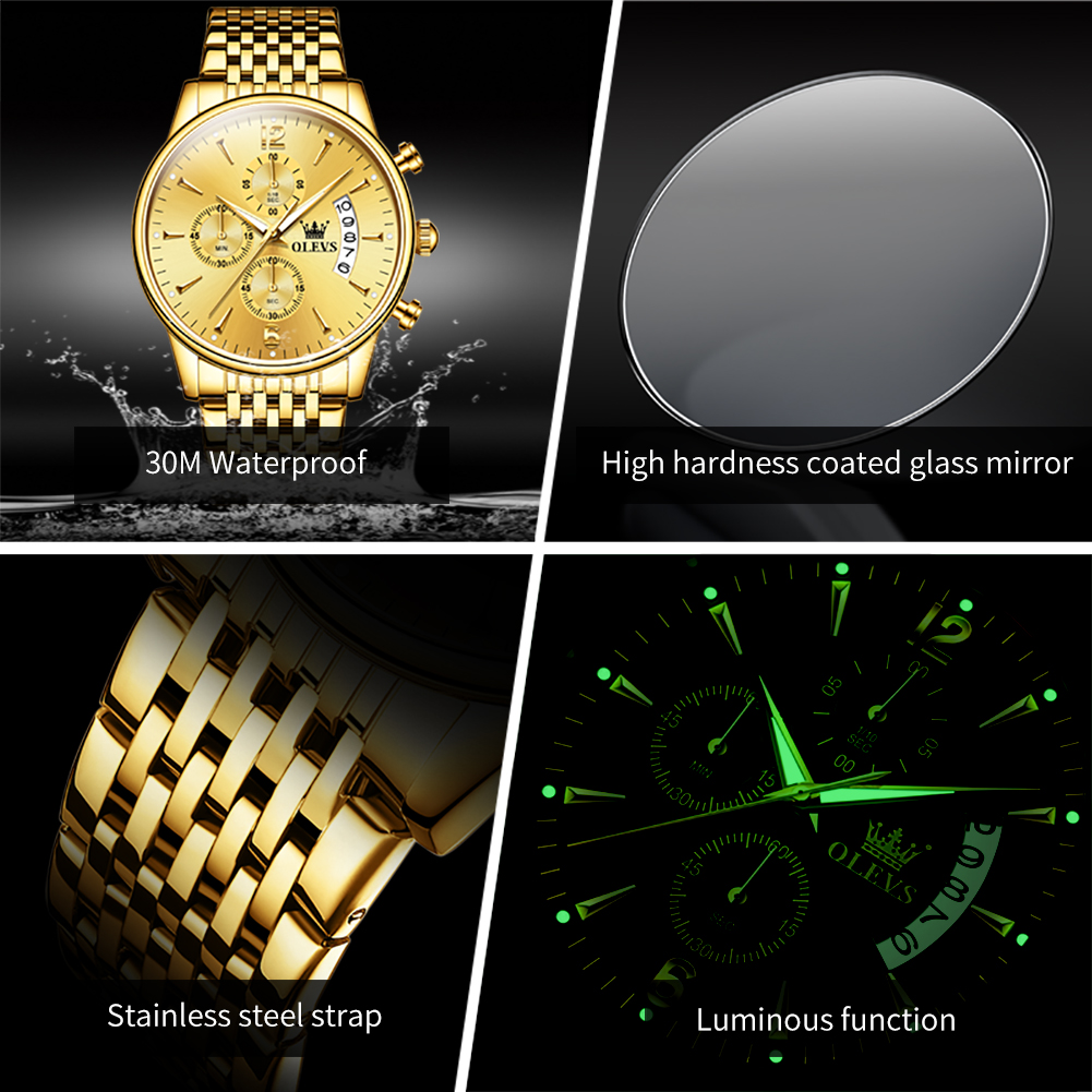 OLEVS Brand Luxury Gold Quartz - огляд і ціна Luxury Watch Manufacturers