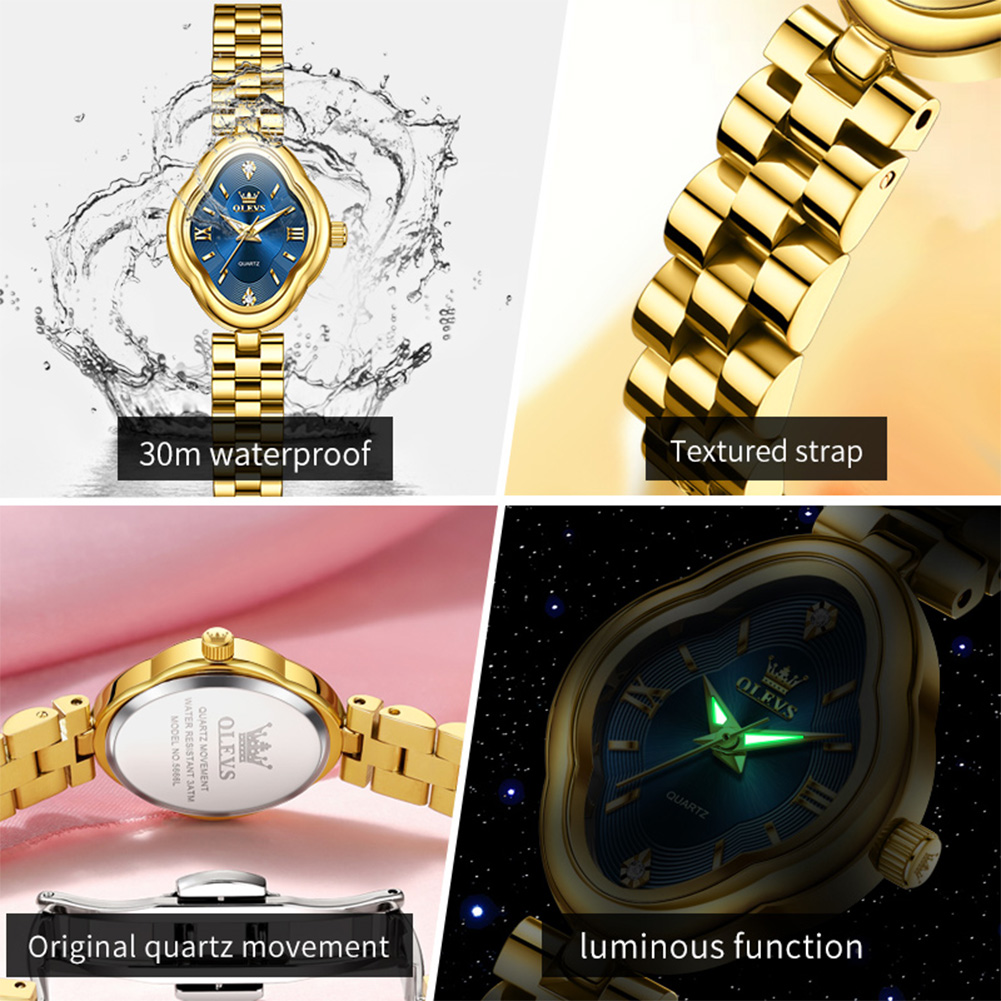 OLEVS Brand New Women's Quartz - огляд і ціна Luxury Watch Gold