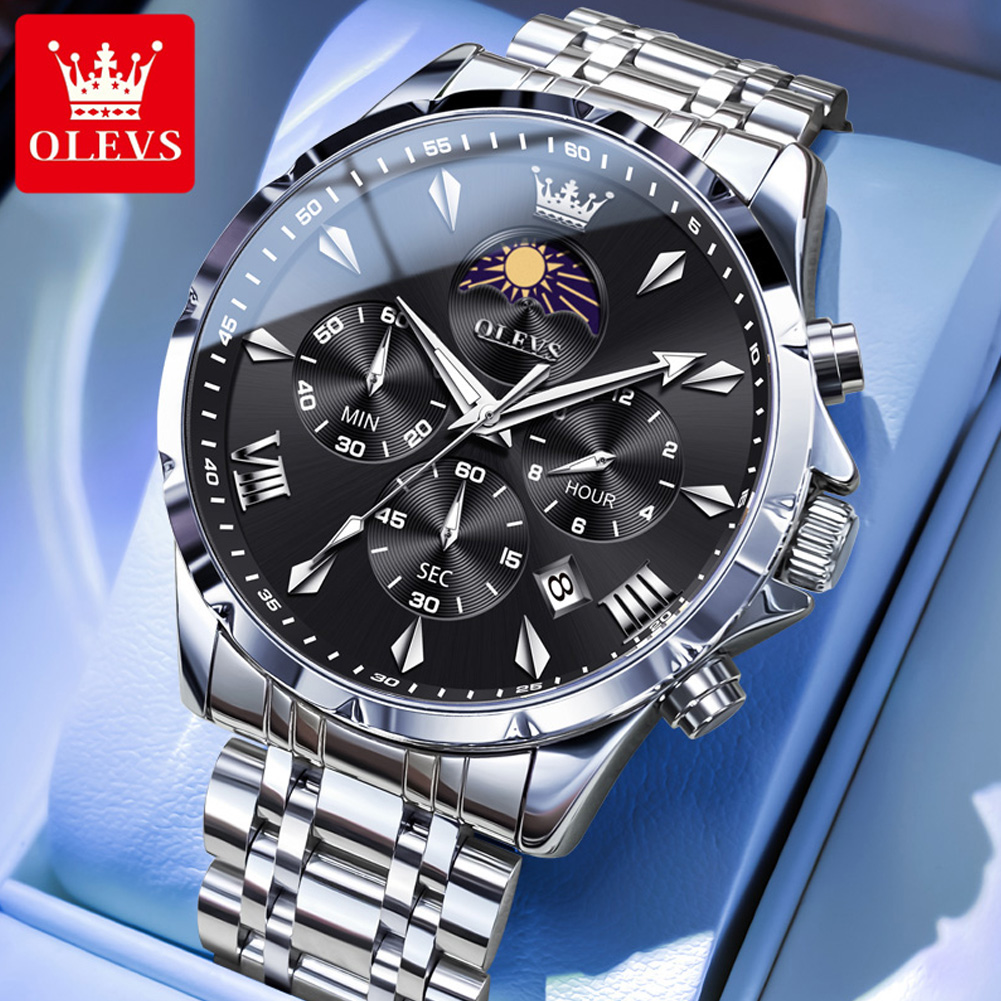 OLEVS 3653 Brand Moon Phase Ca - огляд і ціна Luxury Watch Manufacturers