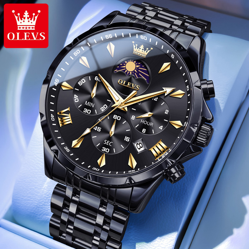 OLEVS 3653 Brand Moon Phase Ca - огляд і ціна Luxury Watch Manufacturers