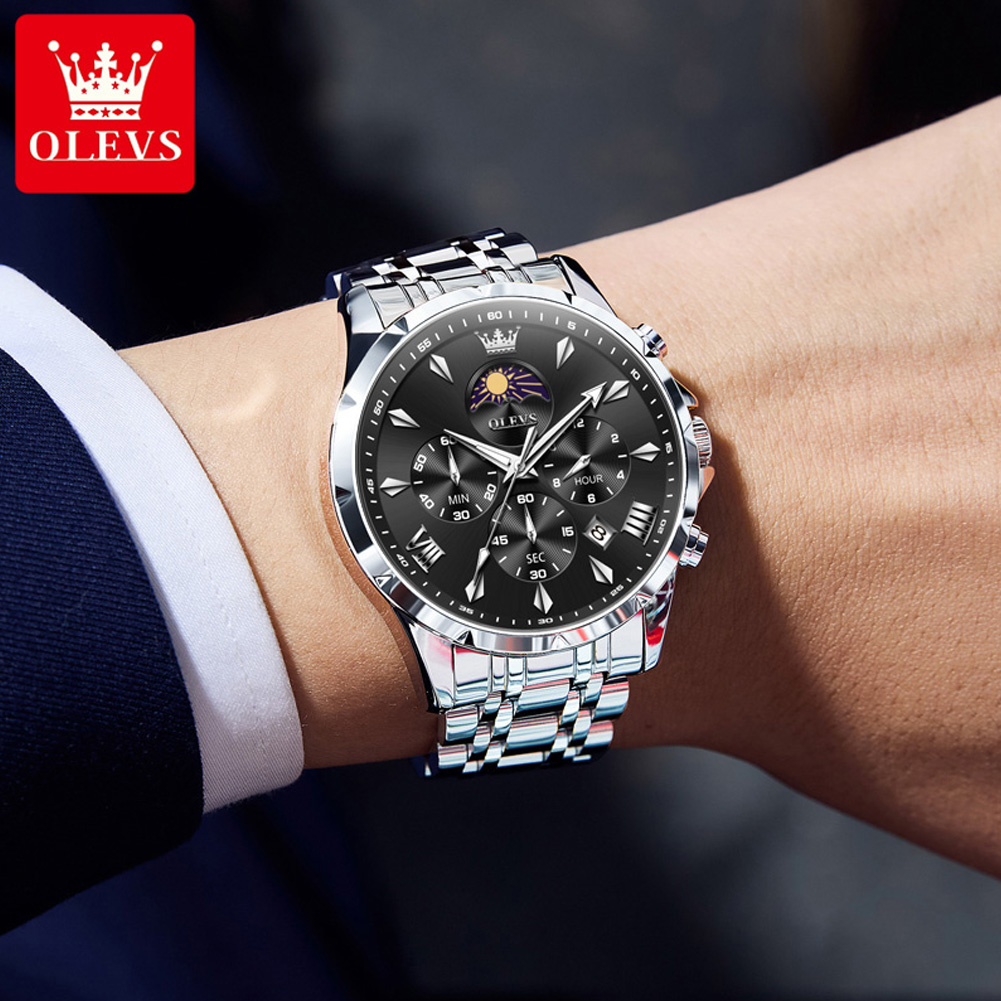 OLEVS 3653 Brand Moon Phase Ca - огляд і ціна Luxury Watch Manufacturers