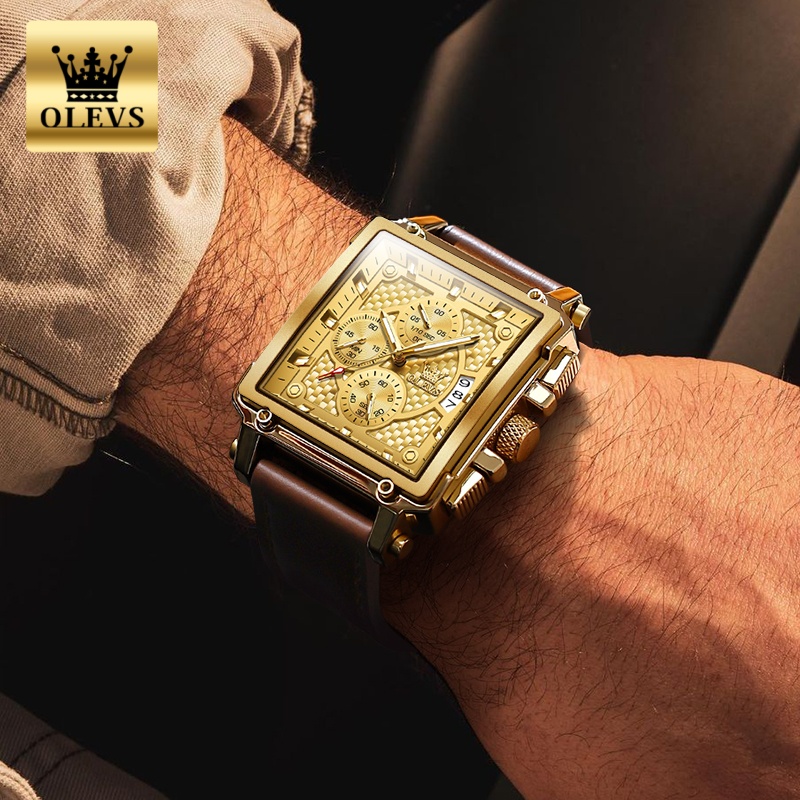 OLEVS Brand Mens Watches Water - огляд і ціна Luxury Watch Gold